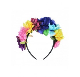 Headbands Day of the Dead Flower Crown Festival Headband Rose Mexican Floral Headpiece HC-23 (B-Blue Purple) - CU18LOSKKD7 $2...