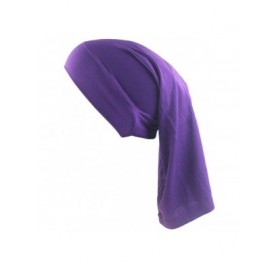 Skullies & Beanies Headscarf Women's Muslim Stretch Turban Hat Chemo Cap Hair Loss Head Scarf Wrap Hijib Cap - Purple - CE18R...
