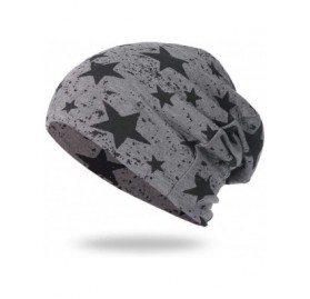 Skullies & Beanies New Style Star Warm Crochet Winter Knit Ski Beanie Skull Slouchy Caps Hat for Men Women (Dark Gray) - C818...