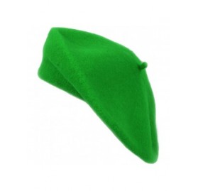 Berets 3 Pieces Pack Ladies Solid Colored French Wool Beret - Green-3 Pieces - CZ12OICXZ93 $15.08