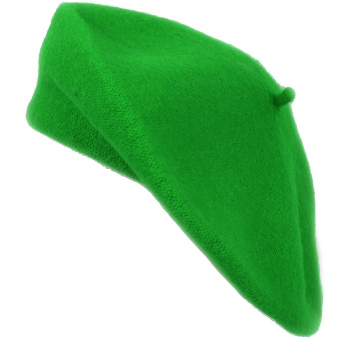 Berets 3 Pieces Pack Ladies Solid Colored French Wool Beret - Green-3 Pieces - CZ12OICXZ93 $41.46