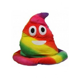 Skullies & Beanies Plush Soft Animal Beanie Hat Halloween Cute Soft Warm Toddler to Teen - Emoji Rainbow Poop - C2189U39MS5 $...