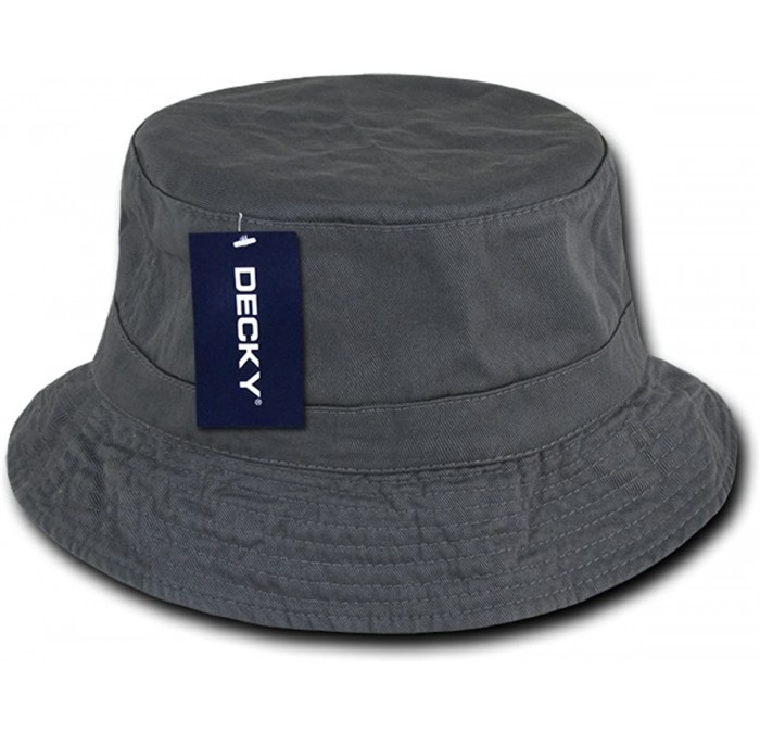 Sun Hats Polo Bucket Hat - Charcoal - CY11XSVNWAT $33.77