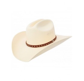 Cowboy Hats Classic Cattleman Straw Cowboy Hat Western Style Pinch Front Canvas Cowboy Cowgirl Hat - Canvas Sand - CD18RNW857...
