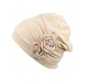 Skullies & Beanies Slouchy Headwear w/Flower Oversized Beanies Womens Soft Ski Cap Warm Baggy Turban Hat Chemo Hair Loss - Be...