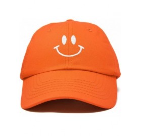 Baseball Caps Smile Baseball Cap Smiling Face Happy Dad Hat Men Women Teens - Orange - CM18SKW4ZMX $15.71