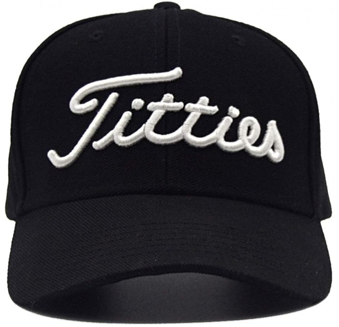 Baseball Caps Classic Titties Dat Hat Cap with Adjustable Strapback Plain Cap Black- Large - CI18OTR44R8 $58.87
