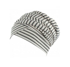 Skullies & Beanies Women's Muslim Print Elastic Scarf Hat Stretch Turban Head Scarves Headwear for Cancer Chemo - F - CC18DA8...