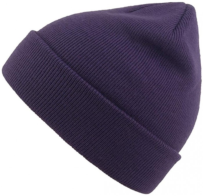 Skullies & Beanies Slouchy Beanie Cap Knit hat for Men and Women - Purple - CZ18WT8HAQ2 $18.10