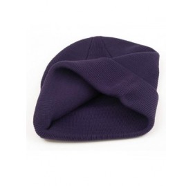 Skullies & Beanies Slouchy Beanie Cap Knit hat for Men and Women - Purple - CZ18WT8HAQ2 $8.34