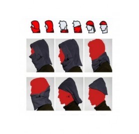 Balaclavas ICON Sportswear Unisex Fleece Balaclava Ski Snowboard Hood Hooded Face Mask Wind Protector Neck Warmer (Black) - C...