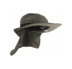 Skullies & Beanies UV Protection Outdoor Sun Hat Safari Fishing Hat with Neck Flap Ear Cover Wide Brim Sun Cap - Army Green -...