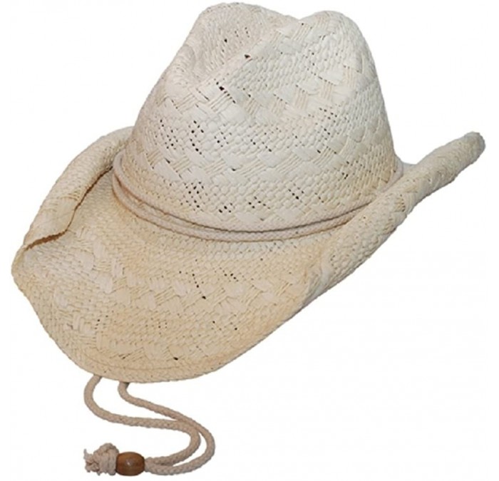 Cowboy Hats Ladies Toyo Straw Cowboy Hat - Natural - C812J22JW0R $34.18