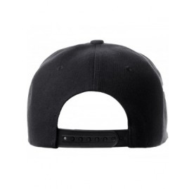 Baseball Caps Classic Snapback Hat Custom A to Z Initial Raised Letters- Black Cap White Black - Initial E - CB18G4SMY6Q $17.85