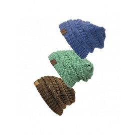 Skullies & Beanies Women's 3-Pack Knit Beanie Cap Hat - C918LR95XOZ $19.99