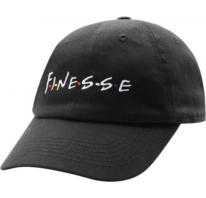 Baseball Caps Dad Hat Finesse Friends Letters Embroidered Baseball Cap Adjustable Strapback Unisex - Finesse-black - CM18IIT3...