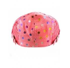 Newsboy Caps New Cool Lace Mesh Colorful Polka Dot Newsboy Ivy Trendy Hat - Peach - C712EF8Y46F $21.91