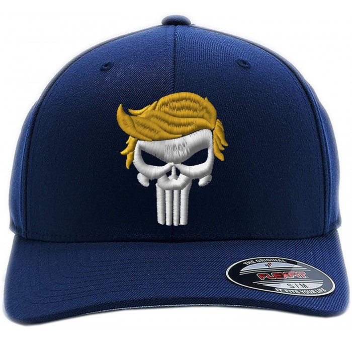 Baseball Caps Custom Embroidered President 2020"Keep Your HAT Great. Punisher Trump 6277 Flexfit Hat. - Navy 002 - CH18RNI7CE...