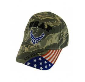Baseball Caps United States Air Force Officially Licensed Men's Adjustable Baseball Caps - Camo Flag - C5192UMHRCN $10.94