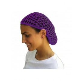Skullies & Beanies THICK HAIR NETS CROCHET BEANIE SKULL CAP HAT- Purple - CE1154H7OT1 $10.37