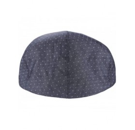 Newsboy Caps Men's Premium Cotton Summer Newsboy Cap SnapBrim Ivy Driving Stylish Hat - Denim Dot-2923 - CW18QAXI85W $13.76