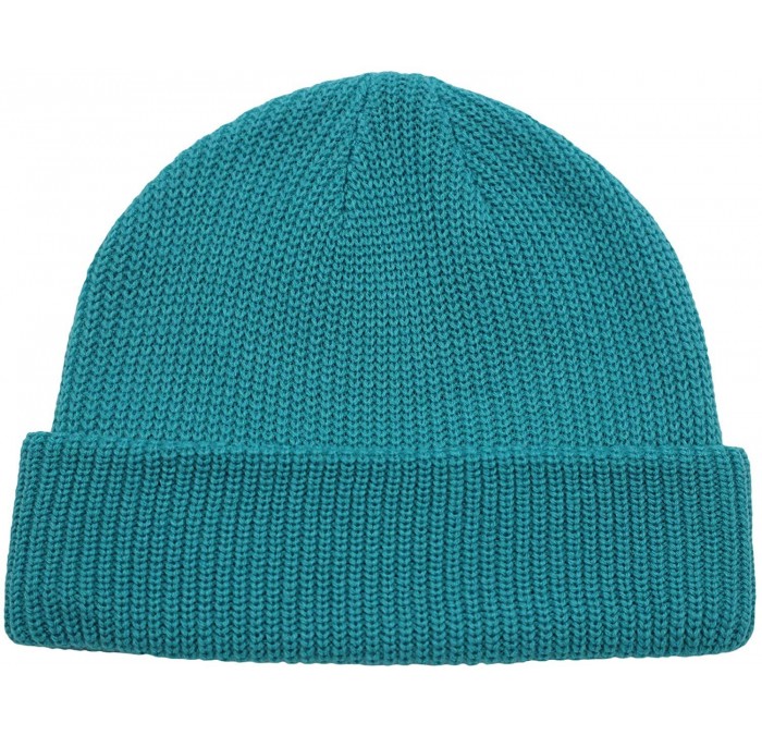 Skullies & Beanies Classic Men's Warm Winter Hats Acrylic Knit Cuff Beanie Cap Daily Beanie Hat - Lake Blue - C118H7RSUYX $12.17