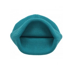 Skullies & Beanies Classic Men's Warm Winter Hats Acrylic Knit Cuff Beanie Cap Daily Beanie Hat - Lake Blue - C118H7RSUYX $12.17