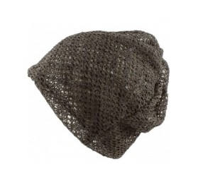 Skullies & Beanies Sequin Stitched Slouchy Mesh Beanie - Charcoal - CW11NNYXWWP $11.47