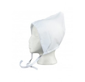 Sun Hats Treasure Gurus Amish Coif White Linen Bonnet Head Piece Costume Pilgrim Hood Theatre Prop Hat - CE1264WAYHH $11.93