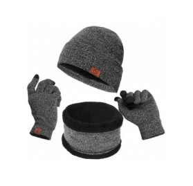 Skullies & Beanies BeCann Winter Beanie Screen Gloves - Gray - CM18WKOK92Q $36.05