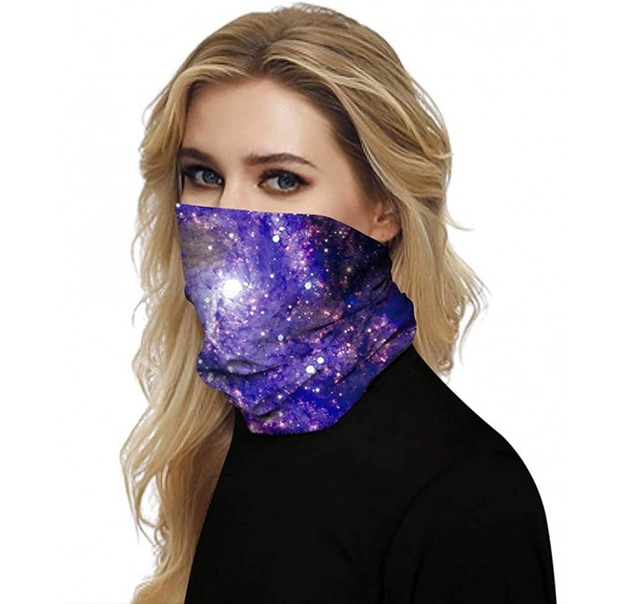 Balaclavas Face Mask Sun Protection Dustproof Neck Gaiter Starry Universe Collar Bandana Balaclava - A04 - CC197TSG4LZ $32.88