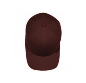 Baseball Caps 5001 Flexfit 6-Panel Structured Mid-Profile Cap S/M Brown - CG113MH4WWR $16.19