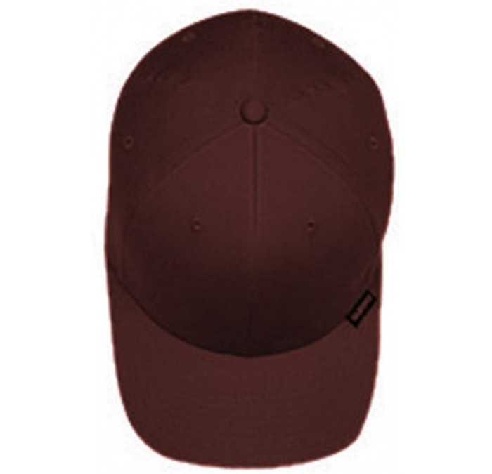 Baseball Caps 5001 Flexfit 6-Panel Structured Mid-Profile Cap S/M Brown - CG113MH4WWR $26.86