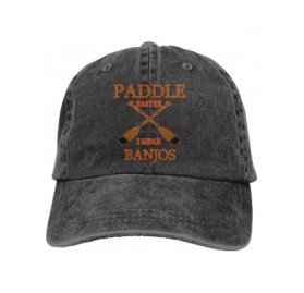 Skullies & Beanies Unisex Paddle Faster I Hear Banjos Vintage Washed Dad Hat Cute Adjustable Baseball Cap - Black - CY18I8LOM...