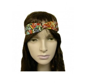 Headbands White & Orange Paisley Style Turban Headwrap with Paisly Design (Keshet Accessories) - White & Orange - CO11JXK417X...