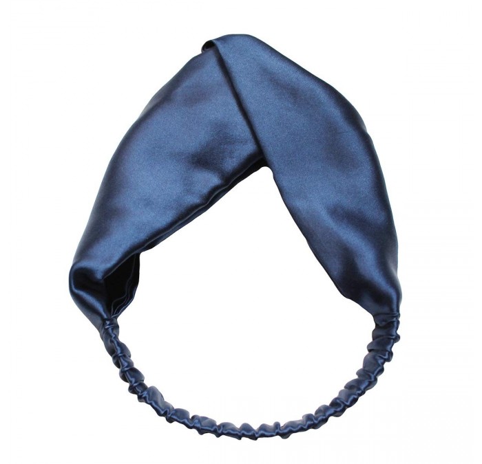 Headbands Mulberry High Density Accessory - Navy Blue - CS18R7R6ZSY $39.97