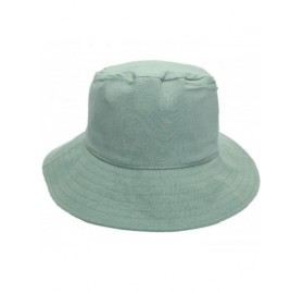 Sun Hats Bucket Hats for Men Women- Packable Outdoor Sun Hat Travel Fishing Cap - Style 1-mint Green(crease) - CN18EXMGR6H $9.95