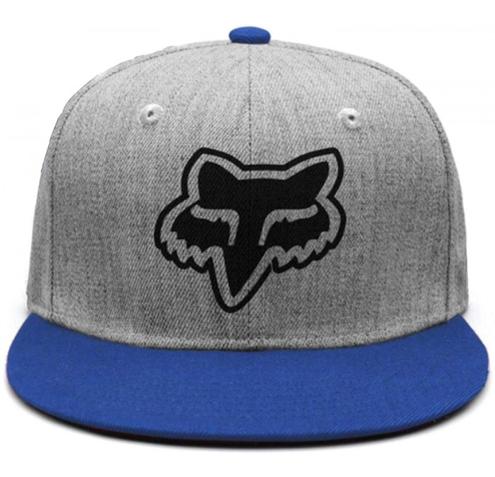 Baseball Caps Hearnsom Barred Unisex Adjustable Flat-Brim Snapback Baseball Cap Trucker Hats - Blue - CK18EL09LR5 $32.07