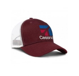Baseball Caps Unisex Women Men's Hipster Baseball Hat Adjustable Mesh Outdoor Flat Caps - Burgundy-35 - CD18T9MDQZN $30.59