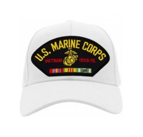 Baseball Caps US Marine Corps - Vietnam War Hat/Ballcap Adjustable One Size Fits Most - White - CF18RQWZAIX $26.55
