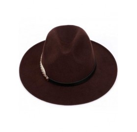 Fedoras Unisex Fashion Fedora Hat Classic Jazz Caps Vintage Bowler Hat with Feather - Pink - C618QE3DCMA $21.94