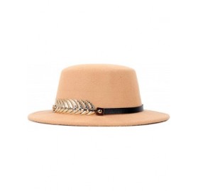 Fedoras Unisex Fashion Fedora Hat Classic Jazz Caps Vintage Bowler Hat with Feather - Pink - C618QE3DCMA $21.94