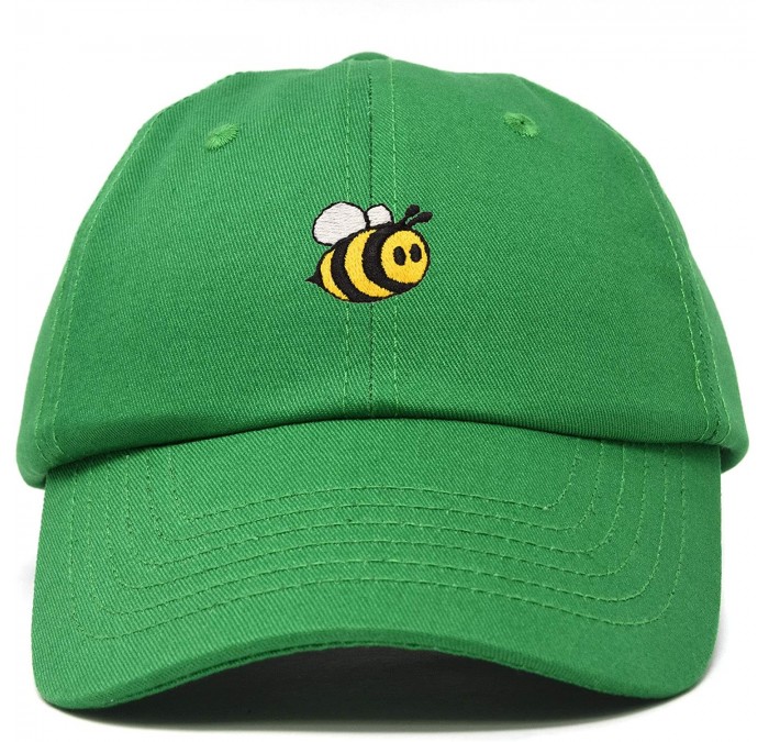 Baseball Caps Bumble Bee Baseball Cap Dad Hat Embroidered Womens Girls - Kelly Green - CQ18W37D60N $11.99