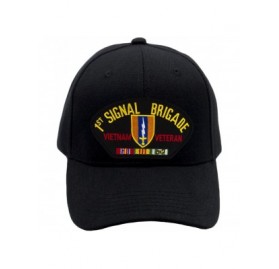 Baseball Caps 1st Signal Brigade - Vietnam War Veteran Hat/Ballcap Adjustable One Size Fits Most - Black - C618OXZ797L $27.21