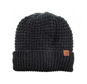 Skullies & Beanies Men Women Knit Winter Warmers Hat Daily Slouchy Hats Beanie Skull Cap - 3.03) Very Warm Dark Gray - CW18GQ...