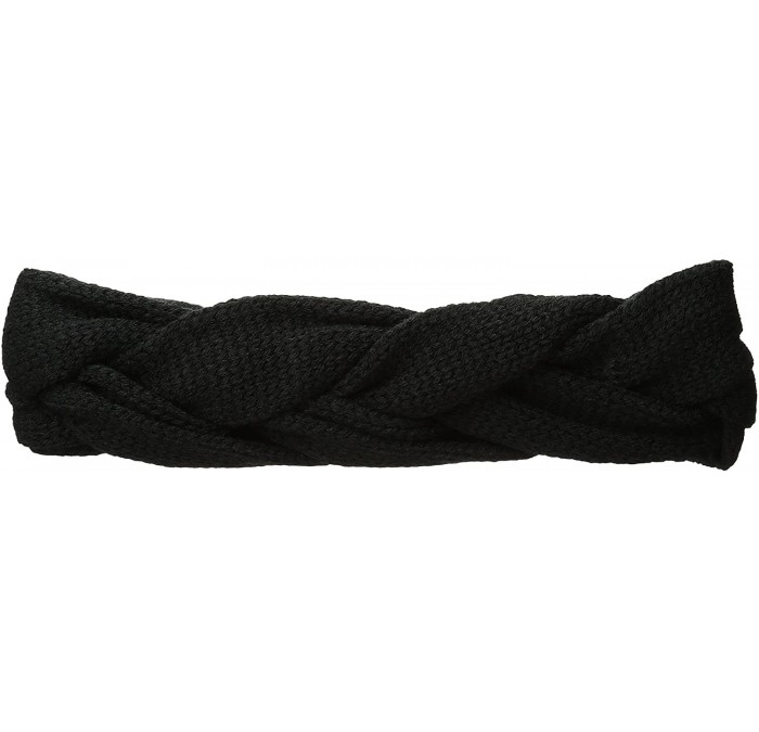 Cold Weather Headbands Women's Knit Braid Headwrap - Black - CA12HPYKOS3 $30.70