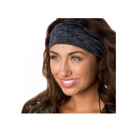 Headbands Xflex Space Dye Adjustable & Stretchy Wide Headbands for Women - Space Dye Black & Multi Purple - CB183MSG5EZ $15.72