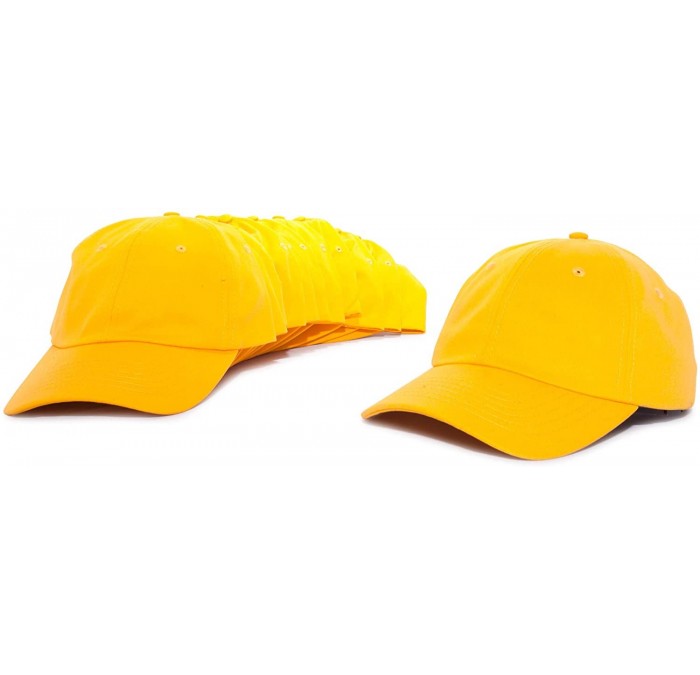 Baseball Caps Baseball Cap Mens Trucker Hat Dad Hats Caps for Women 12 Pack - Gold - CW18IDZII9D $33.01