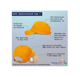 Baseball Caps Custom Soft Baseball Cap Shamrock Embroidery Dad Hats for Men & Women - Golden Yellow - CM18SHIUCOT $11.97