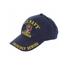 Baseball Caps U.S Navy Veteran Proudly Served Navy Blue Eagle Embroidered Cap Hat - C1180U48G86 $9.59
